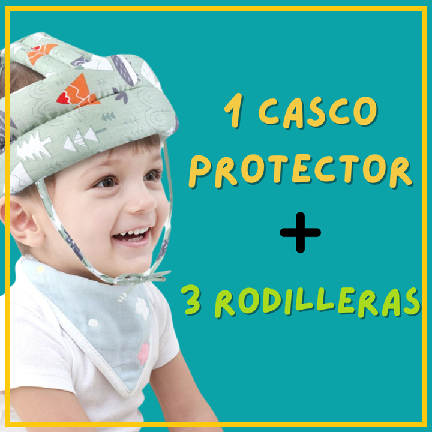COMBO CASCO ANTIGOLPES + TRES RODILLERAS