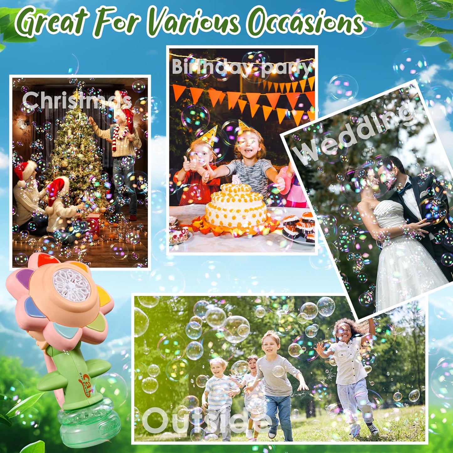 Máquina De Burbujas De Girasol Para Niño